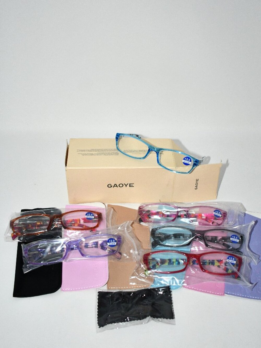 GAOYE 6 Pack Reading Glasses +2.00 Blue Light Filter Colorful Readers Women New